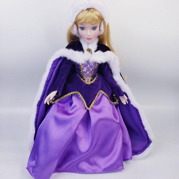Aurora Disney Princess Porcelain Doll Holiday Edition 16in Brass Key - Picture 7 of 8